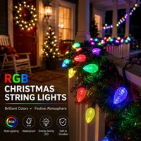 Luces de Bistró de Haz de 360 Grados con Luces de Patio para Exteriores y Modos de Color RGBIC para Decoración de Cafeterías y Patios