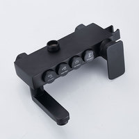 Ensemble de douche mural en laiton DINGYUN avec pommeau de douche thermostatique à double poignée, buses haute pression et valve d'équilibrage