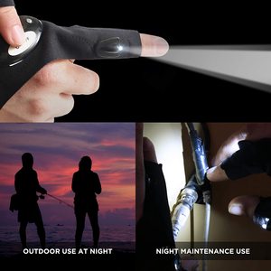 Guantes con luz Led para bicicleta, guantes deportivos de dedo completo para actividades al aire libre, herramienta práctica para ciclismo - Product Image 6
