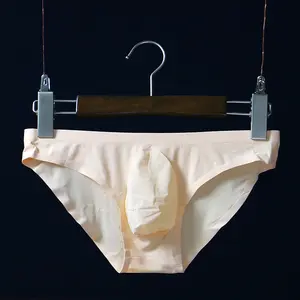 Intimo senza cuciture intimo termico senza cuciture con volant intimo in raso di seta Sexy da uomo OEM