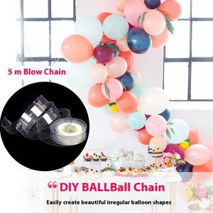 5M Single Hole Double Hole <b>Balloon</b> Transparent Chain Party <b>Balloon</b> Arch <b>Tape</b> Strip Accessories - Product Image 2