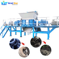 Machine à broyer les pneus HVST, machine de recyclage des pneus PLC, broyeur de pneus de camion entièrement automatique, déchiqueteuse de pneus portable