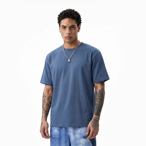 Custom Print Logo <b>Tshirt</b> Breathable 220gsm Cotton Blend Sorona Cool Feel Short Sleeve T-Shirt Men Loose Fit Solid Color T Shirt - Product Image 2