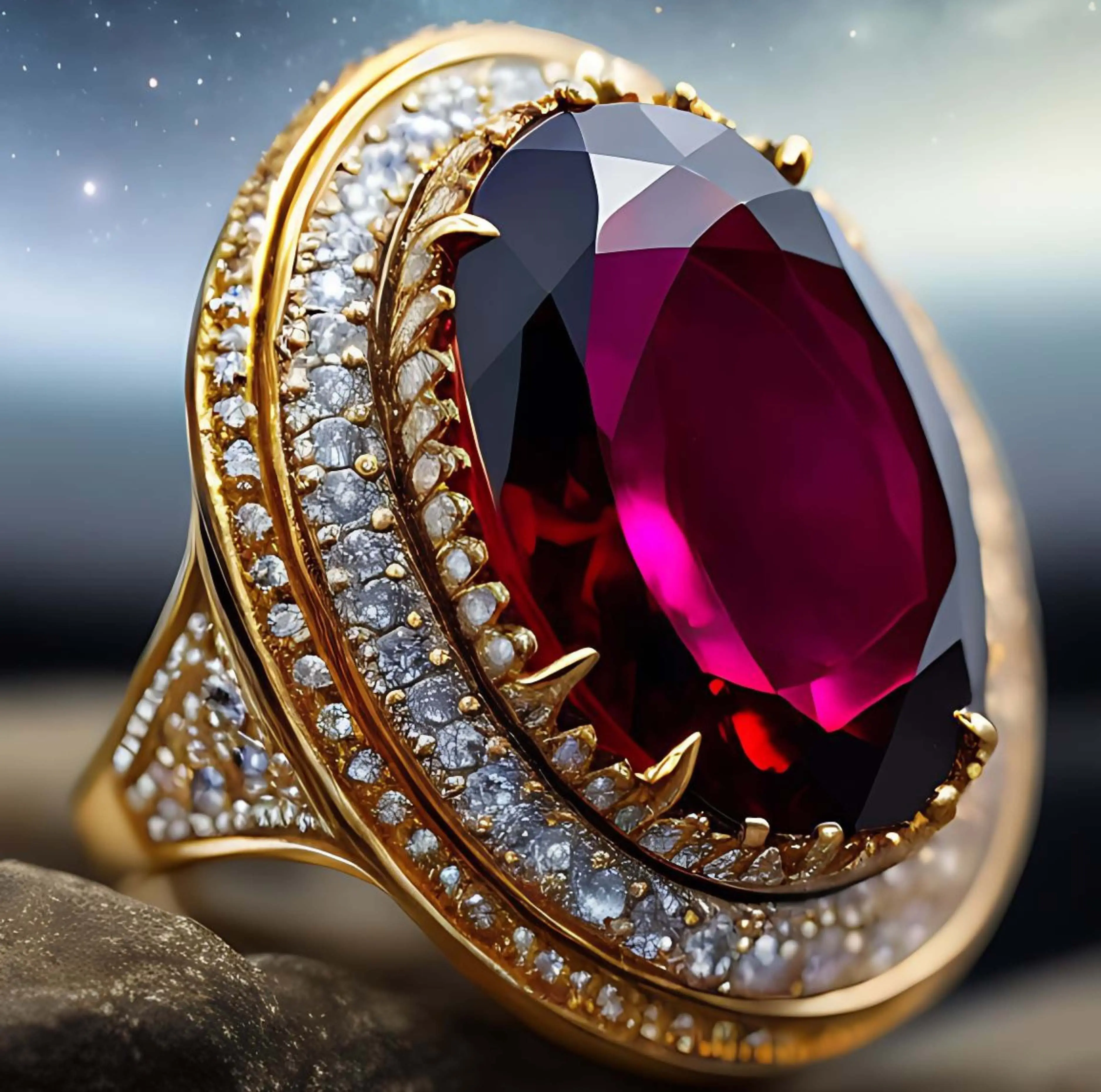 Beautiful Value 18K Gold Plated Ruby Ring Hot Selling Handmade Alta Qualidade Gemstone Jewelry Designs Para Meninas