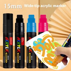 Bview Art 15mm testa larga grande capacità acrilico marcatore Pop penna segno dipinto a mano pubblicità Poster Pen <span class=keywords><strong>15</strong></span> colori - Product Image 4