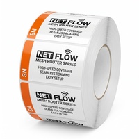 Etiqueta Adhesiva Personalizada de Alta Precisión para Router, Impresa en Papel Brillante con Revestimiento de Malla Autoadhesiva