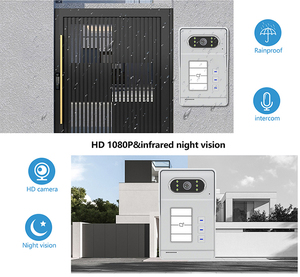 Téléphone vidéo intelligent Tuya avec audio pour maisons à 3 étages Fonction d'interphone et d'ouverture de porte de bâtiment 3 abonnés - Product Image 6
