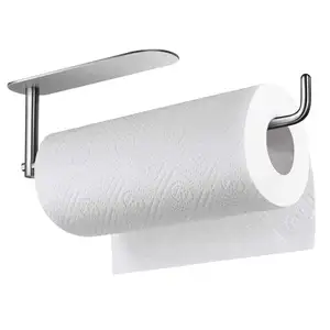 Geen Boren Keuken Onder Kast Zelfklevende Handdoek Houder SUS304 Rvs Badkamer Keuken Papieren Handdoek Dispenser