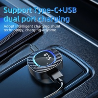 Transmetteur FM Bluetooth voiture 3.1A Port USB + Type-C Charge appel mains libres modulateur Radio Audio sans fil lecteur MP3
