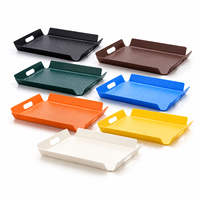 Plateau de boulangerie en plastique ABS de qualité alimentaire, grand plateau rectangulaire pour servir le pain, idéal pour les hôtels, les buffets, les restaurants et les services de restauration