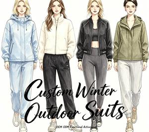 OEM Custom Women Winter <b>Waterproof</b> Ski Suit Outdoor Thermal Snowboard Jacket Pants <b>Set</b> Eco-friendly Snowsuit Factory - Product Image 1