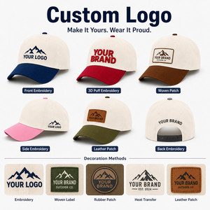Gorra de Béisbol de 6 Paneles con Logotipo Personalizado, Ajuste Estructurado, Visera en Contraste, Algodón Premium, Venta al por Mayor, Gorra de Sol Ajustable, Color Marfil y Azul Marino - Product Image 2