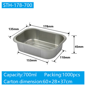 Caja de comida rápida de aluminio de fábrica de China - Product Image 2