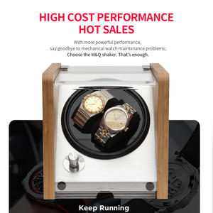 卸売カスタム安全木製自動時計ワインダーボックス12 4スロットアクリルガラスサイレントモーター機械式時計回転ボックス - Product Image 3