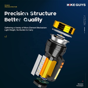 All'ingrosso potente faro USB ricaricabile grande torcia elettrica P50 6 modalità multifunzione torce impermeabili per l'emergenza - Product Image 2