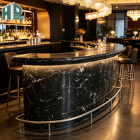 Comptoirs en marbre HD Stone Luxury Modern Polished White Veins Black Ice Flower pour table basse et bar commercial