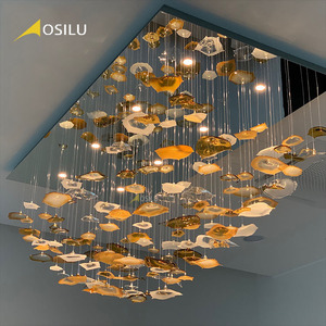 Lámpara de Araña de Cristal LED de Diseño Moderno 2023, Forma de Concha Anómala, Decoración Personalizada de Alta Gama - Product Image 5