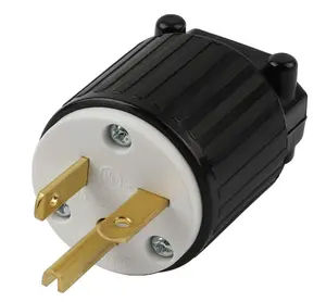 USA 3-Prong Male AC Plug, 20A 125V USA 3Pin AC Connector, Nema 5-20 Male US 3Pole AC Power Plug,