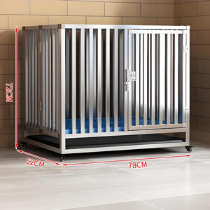 Kolay temiz köpek kafesleri çok boyutlu istiflenebilir katlanabilir köpek kısıtlaması ve taşıma kafesi açık - Product Image 1