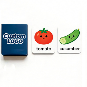 Cartes Flash Personnalisées avec LOGO, Tomate, Concombre, Coins Arrondis, Carton, Ensemble Éducatif pour Enfants, Apprentissage Précoce, Cartes Flash pour Enfants - Product Image 1