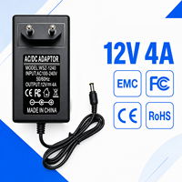 Adaptateurs secteur muraux 12V 4A 48W personnalisables avec options de prises US, EU, UK, AU pour routeurs et commutateurs réseau – Vente directe usine