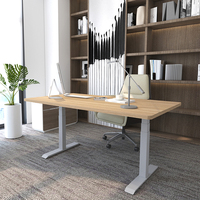 Table d'ordinateur de bureau ergonomique moderne de haute qualité à double moteur réglable en hauteur électrique Bureau assis-debout