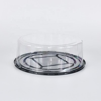 Boîtes à emporter jetables recyclées 10 12 pouces Emballage de pâtisserie dessert Contenant en plastique pour gâteau avec couvercle