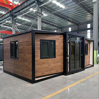Maison conteneur extensible 20ft 30ft 40ft, structure en acier modulaire pliable, étanche, isolée, insonorisée, résistante aux ouragans, pour hôtel