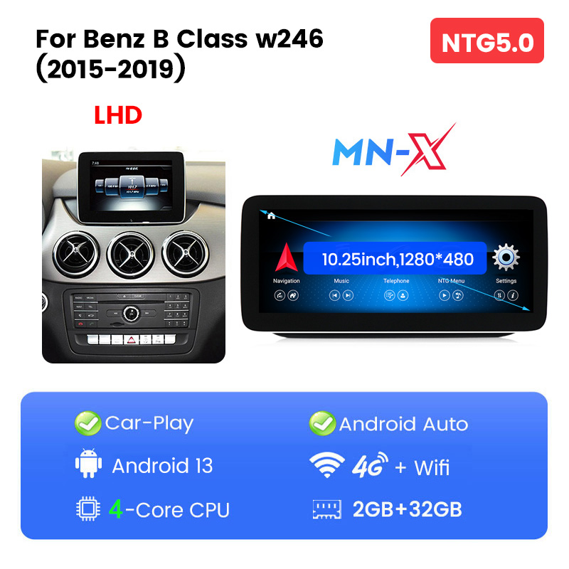 Navifly MNX Car Stereo for Benz B Class - Android 10.25inch