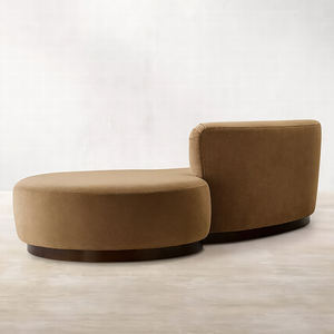 أريكة غير متماثلة للذراع الأيسر من كوبينهاغن ، قماش فاخر على طراز RH مُقوّس عصري ، أثاث غرفة معيشة فيلا/قصر - Product Image 6