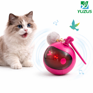Toptan Elektrikli Kuş Sesi Çıkaran Evcil Hayvan Oyuncak Topu İnteraktif İç Mekan Avlanma İçgüdüsünü Geliştirici Oyun Tedarikçisi - Product Image 1