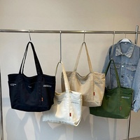 Sac messager en toile multi-poches pour femmes pour le travail et l'université, fermeture à glissière et grand sac fourre-tout en toile surdimensionné avec fermeture à glissière