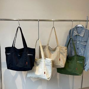 Bolso de Mensajero de Lona con Múltiples Bolsillos para Mujer, para el Trabajo y la Universidad, con Cierre de Cremallera y Bolso Tote de Lona Extra Grande con Cremallera - Product Image 3