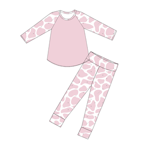 Conjunto de Pijama para Niñas Pequeñas, Top de Manga Larga con Dobladillo Curvo y Leggings, Ropa Cómoda para Estar en Casa - Product Image 2