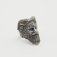 Bague pour homme vintage pharaon 925 argent punk tissé bague de mariage Thunderfit en silicone bague de fiançailles Opp sac/sac à fermeture éclair BFLY
