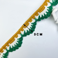 Vente en gros de dentelle française en tulle brodée au crochet, tricolore, à motifs floraux, écologique, vintage, pour la décoration de textiles de maison