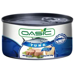 Оптовая продажа DW 140 г консервированных рыбных консервов тунец с соевым маслом