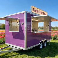 Remorque alimentaire mobile d'extérieur, chariot de jus de fruits, camion de limonade, camion alimentaire commercial à vendre en Europe, remorque alimentaire tractable