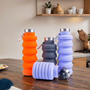 Tasse de <span class=keywords><strong>voyage</strong></span> pliable en silicone avec logo personnalisé pour visite en plein air eau potable et bouillante directe applicable - Product Image 1