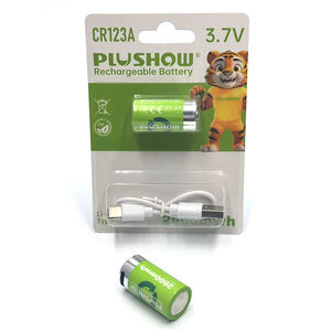 Vente en gros de logo personnalisé de marque Plushhow 3.7V CR123A batterie USB rechargeable réutilisable au lithium - Product Image 3
