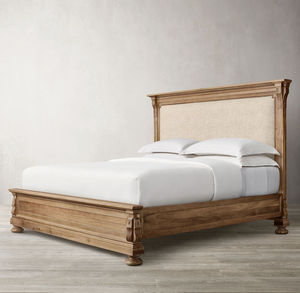 Muebles de Dormitorio de Lujo de Estilo Americano Moderno, Cama de Madera Maciza con Tapicería para Hotel o Uso Doméstico, Cama King/Queen de Madera - Product Image 4