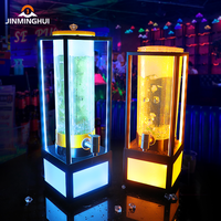 Meilleures ventes, sans MOQ, tour à bière en acrylique lumineuse avec logo personnalisé pour discothèque et restaurant, distributeur de vin avec robinet pour service VIP