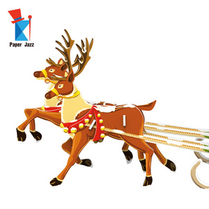 <span class=keywords><strong>Puzzle</strong></span> 3D Traîneau de Noël, <span class=keywords><strong>Cadeau</strong></span> Créatif DIY pour Enfants, Jouets de Noël pour Enfants - Product Image 3