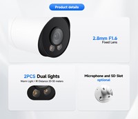 Cámara IP Bullet POE de 4MP, Impermeable IP67, Compatible con HIK NVR, con Audio Integrado, Sistema de Cámara de Seguridad para el Hogar