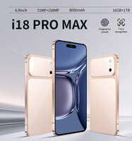 Téléphone portable Android 1 18promax Max 4G 5G 12 Go + 512 Go, appareil photo, écran 6,9 pouces