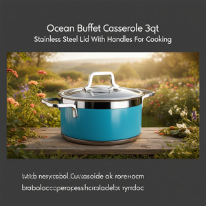 Casseruola Ocean Buffet da 3 litri con coperchio in acciaio inossidabile e manici per cucinare - Product Image 3