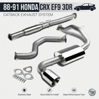 Système d'échappement Catback en acier inoxydable de qualité supérieure pour Honda CRX CR-X EF9 SiR 3DR Hatchback 88-91, kit silencieux de performance, vente en gros