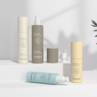 Flacon pompe airless rond en plastique vide de 15 ml, 30 ml, 50 ml, 90 ml pour crème visage, sérum, lotion, soins de la peau