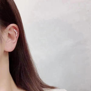 Accessoires en argent S925 WENCHI pour la création de bijoux, perles de 4-5 mm, 11099, support creux pour clous d'oreille, clip d'oreille dynamique, boucles d'oreilles à plusieurs perles - Product Image 4