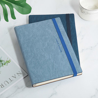 Cuaderno de notas de cuero PU con logotipo personalizado de alta calidad A5 presupuesto escuela de negocios diario de oficina diario cuaderno con banda elástica